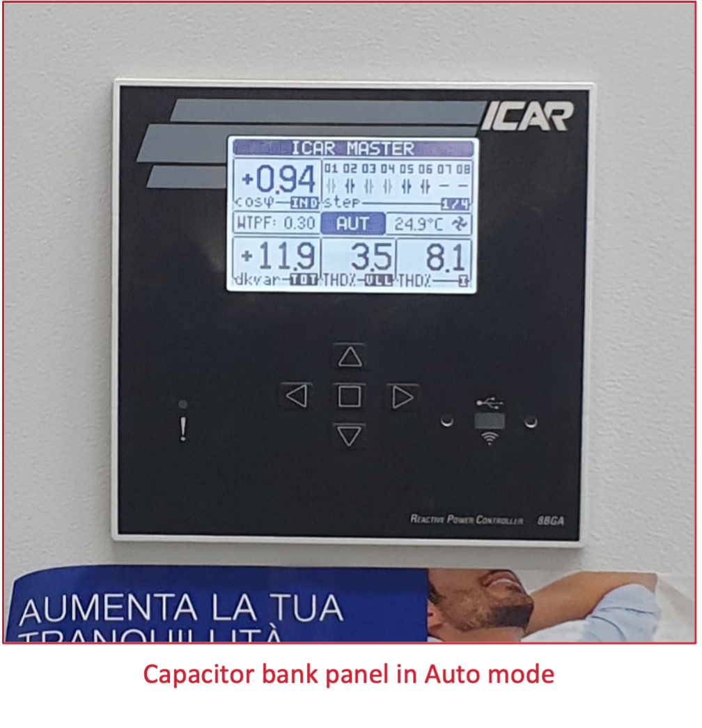 Preventive and periodic maintenance for capacitor Banks Dash Control